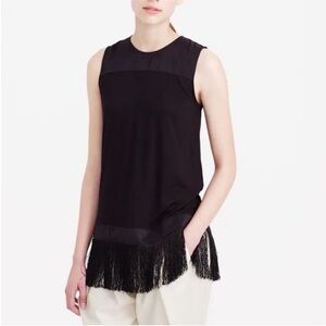 J. Crew Sleeveless Fringe Hem Top